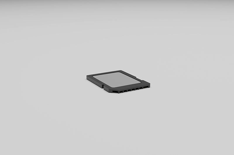 SD memory card Low-poly 3D model_12