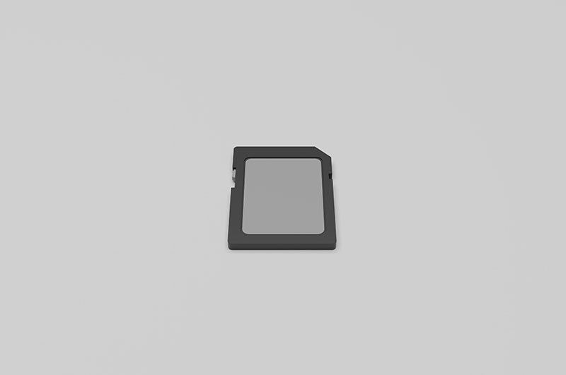 SD memory card Low-poly 3D model_13