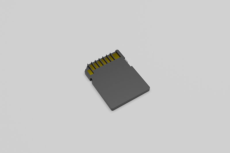 SD memory card Low-poly 3D model_21