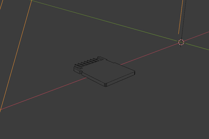 SD memory card Low-poly 3D model_9