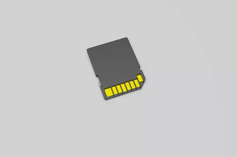 SD memory card Low-poly 3D model_0