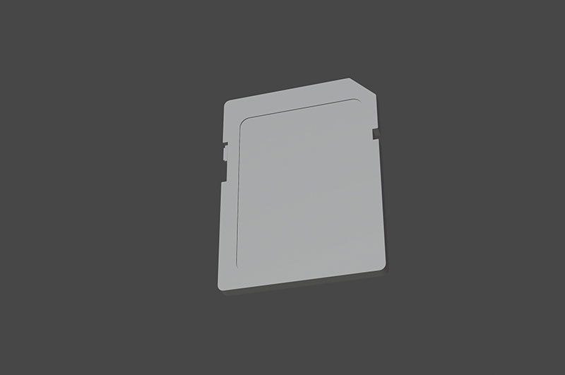 SD memory card Low-poly 3D model_11