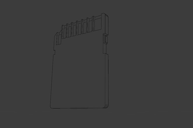 SD memory card Low-poly 3D model_6