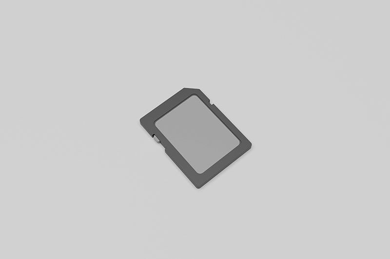 SD memory card Low-poly 3D model_16