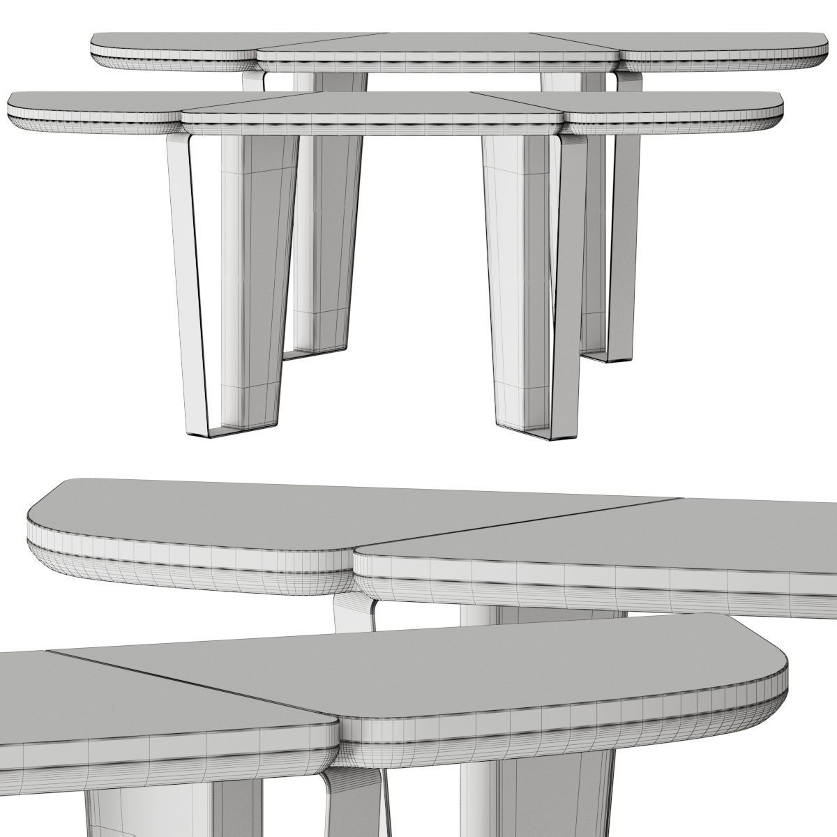 Longhi Keope Console Tables 3D model_2