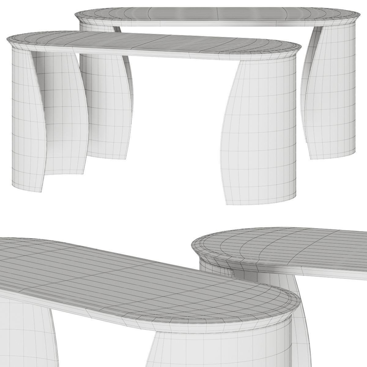 Reflex Petalo Console Tables 3D model_1