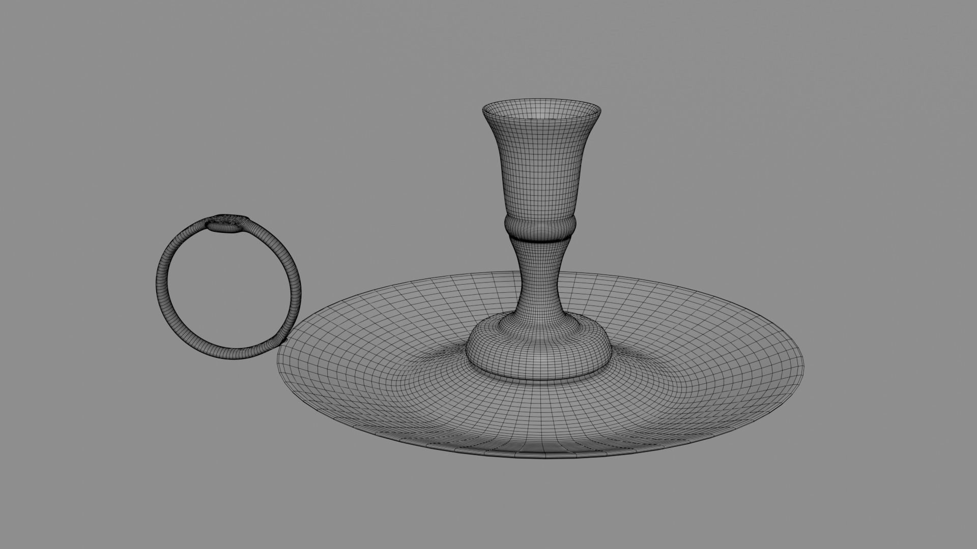 Candle holder 3D model_2