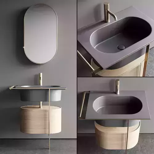 Ceramica Cielo Kyros Single Vanity Unit Set 2