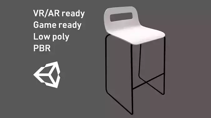 Lowpoly Stool model bar