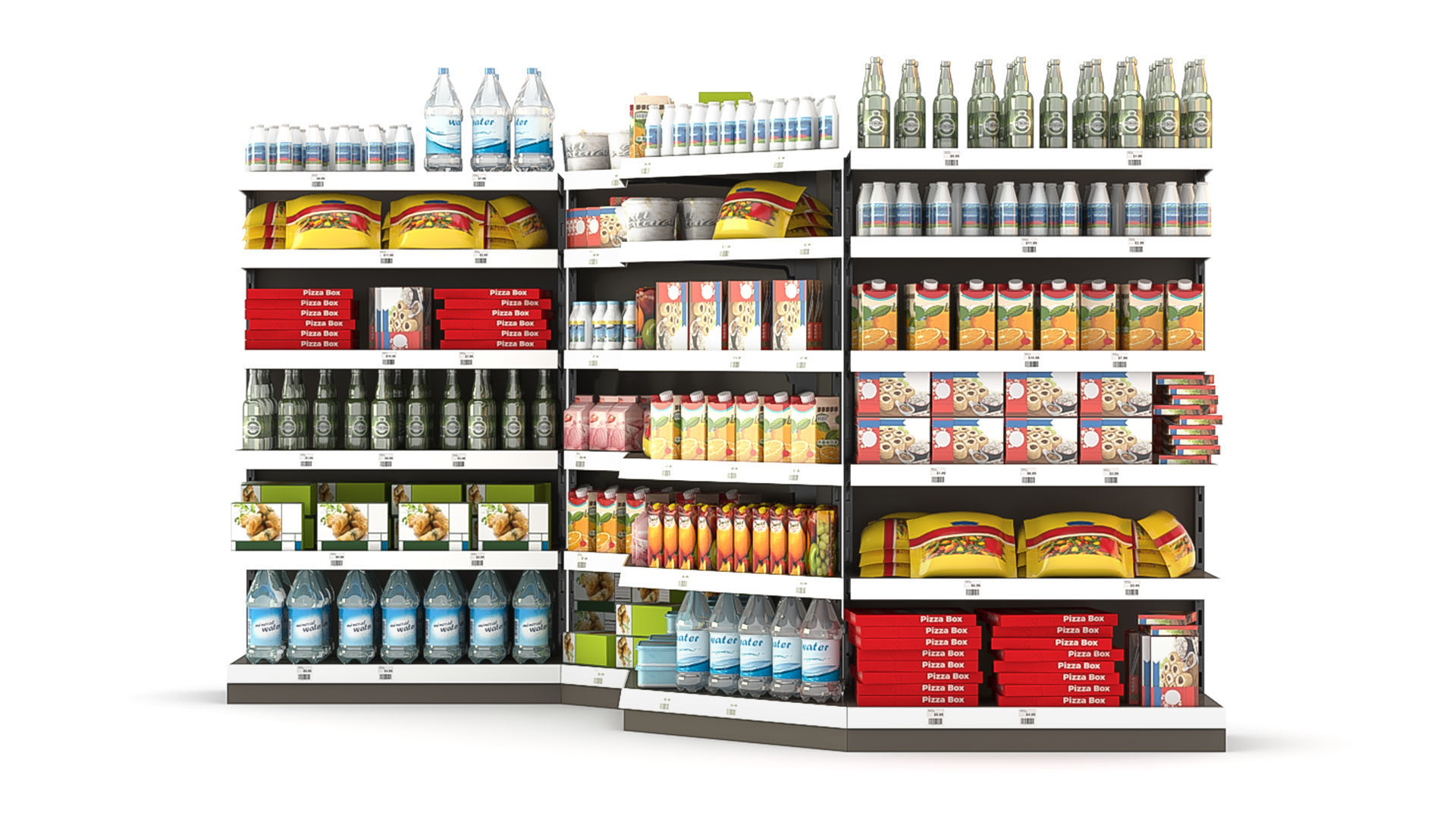 Racks for the Store with Filling 3D model_4