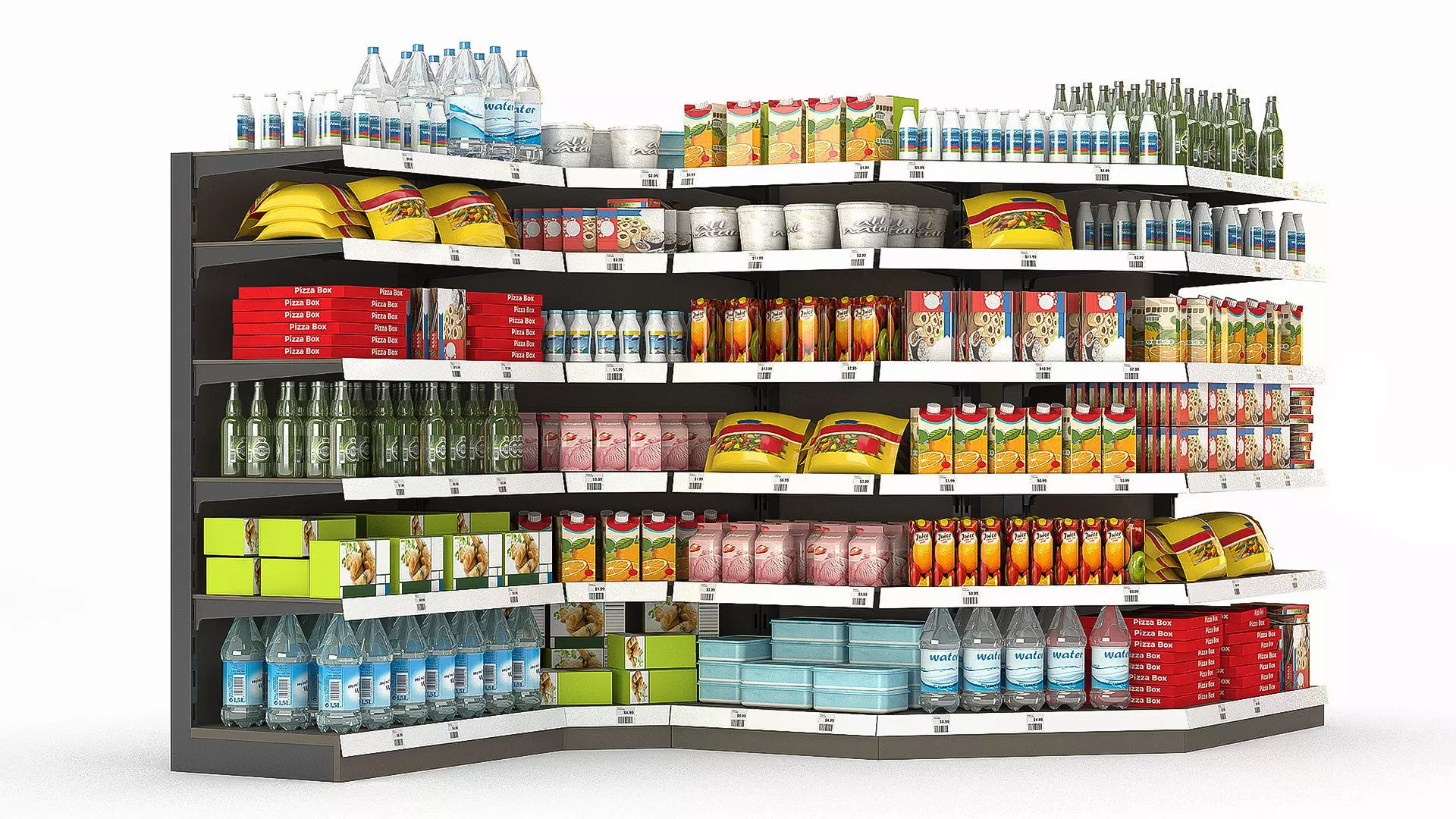 Racks for the Store with Filling 3D model_0