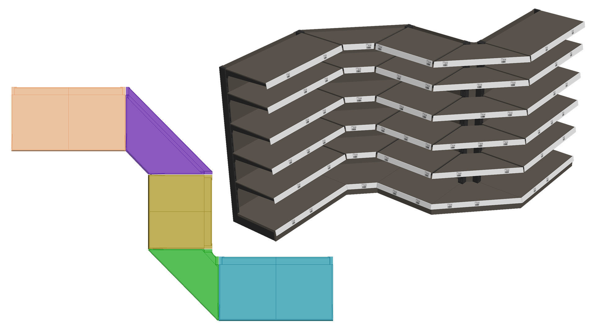 Racks for the Store with Filling 3D model_2