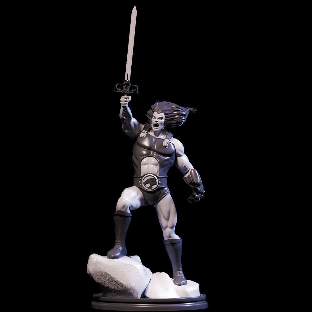 Fanart THUNDERCATS Lion-O Statue 3D print model_7
