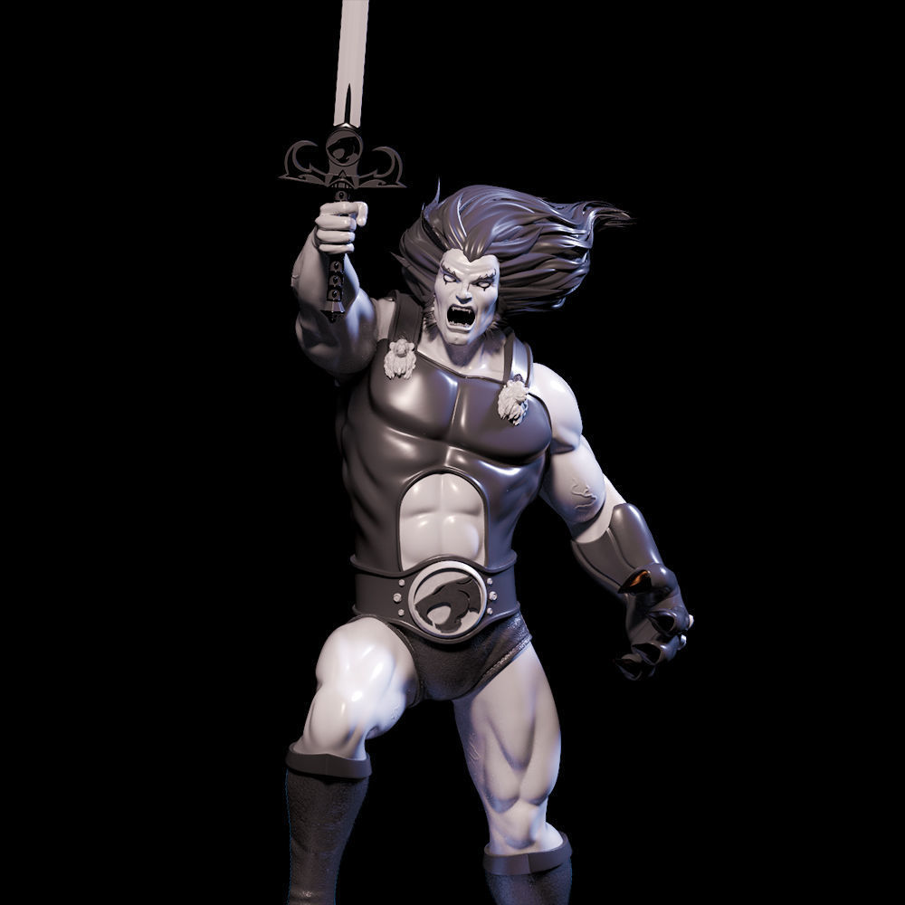 Fanart THUNDERCATS Lion-O Statue 3D print model_10