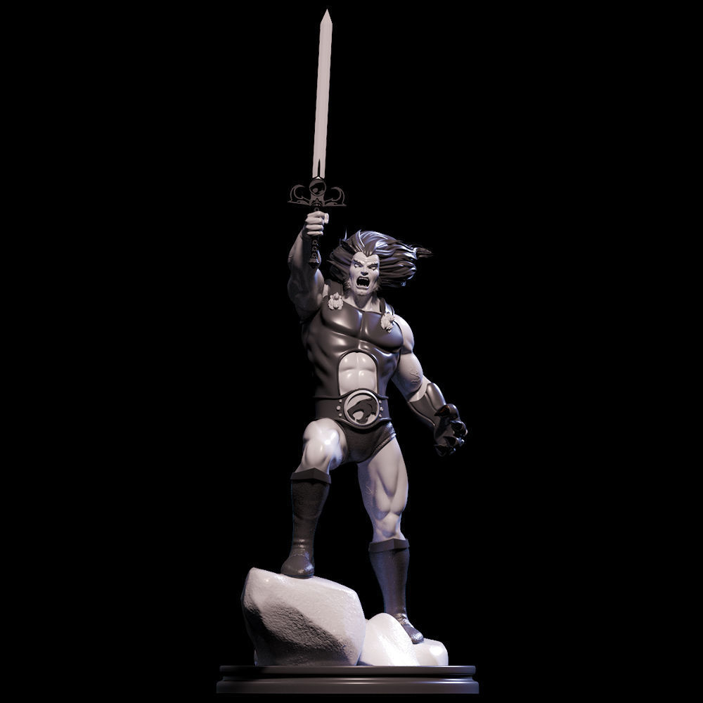 Fanart THUNDERCATS Lion-O Statue 3D print model_2
