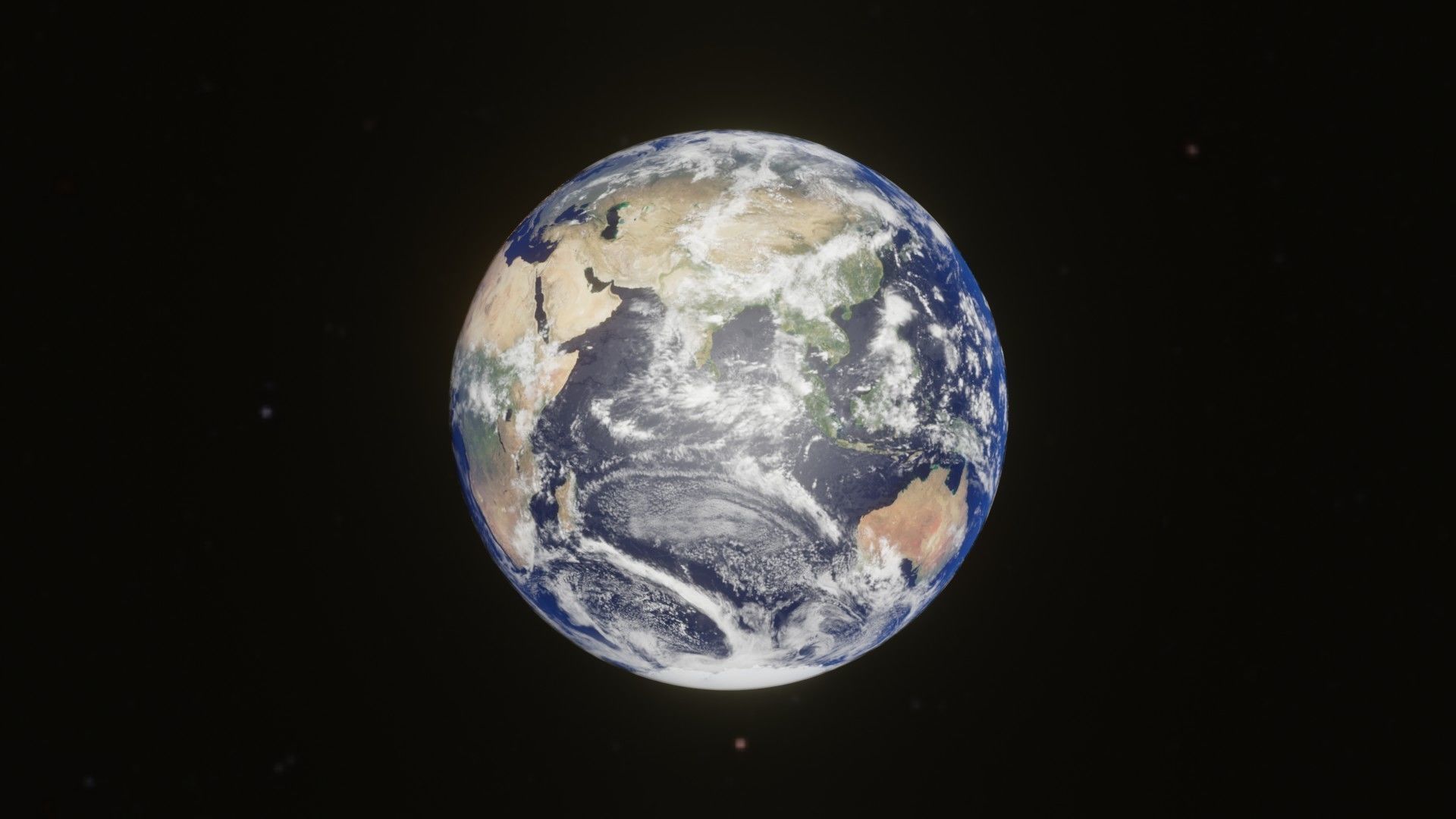 Planet Earth  with dynamic day night cycles 3D model_4