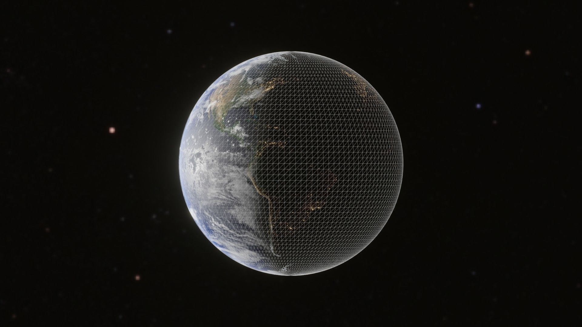 Planet Earth  with dynamic day night cycles 3D model_5