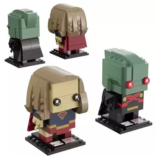 Lego BrickHeadz - 41496 Supergirl and Martian Manhunter 3D model