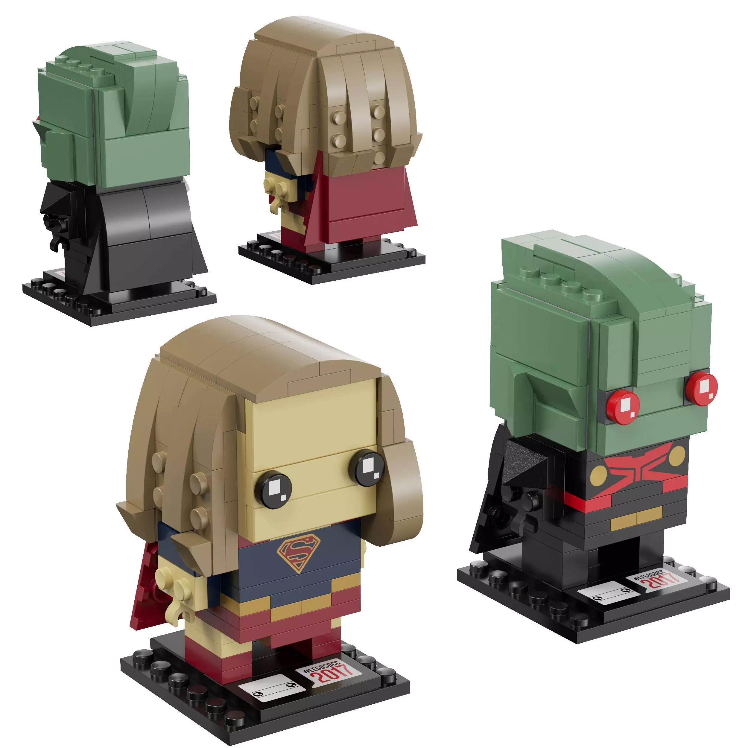 Lego BrickHeadz - 41496 Supergirl and Martian Manhunter 3D model_0