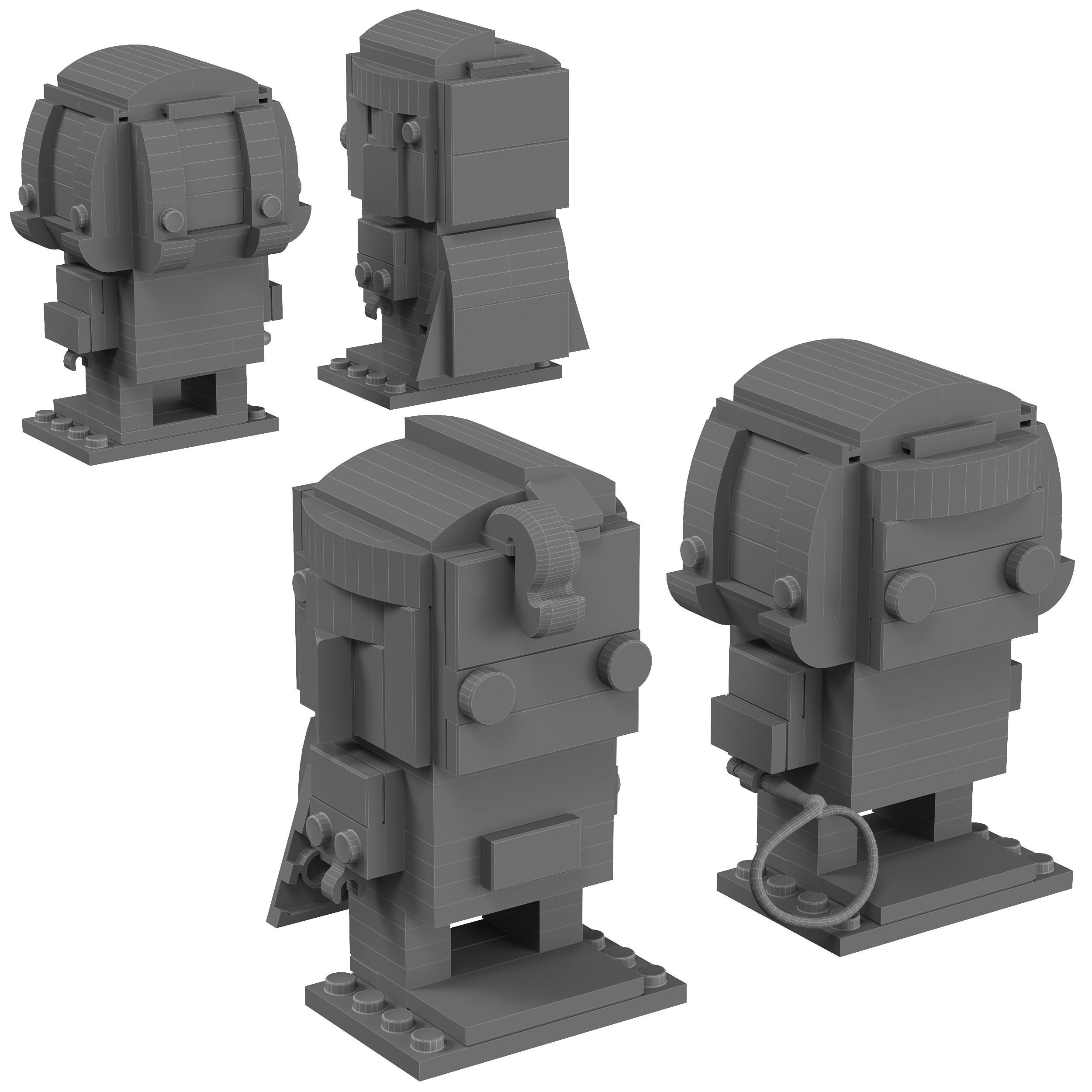 Lego BrickHeadz - 41490 Superman and Wonder Woman 3D model_1