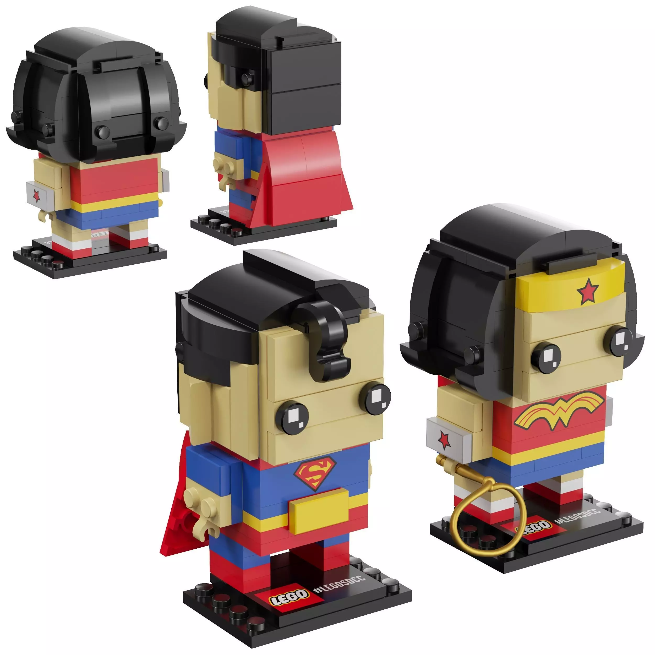 Lego BrickHeadz - 41490 Superman and Wonder Woman 3D model_0