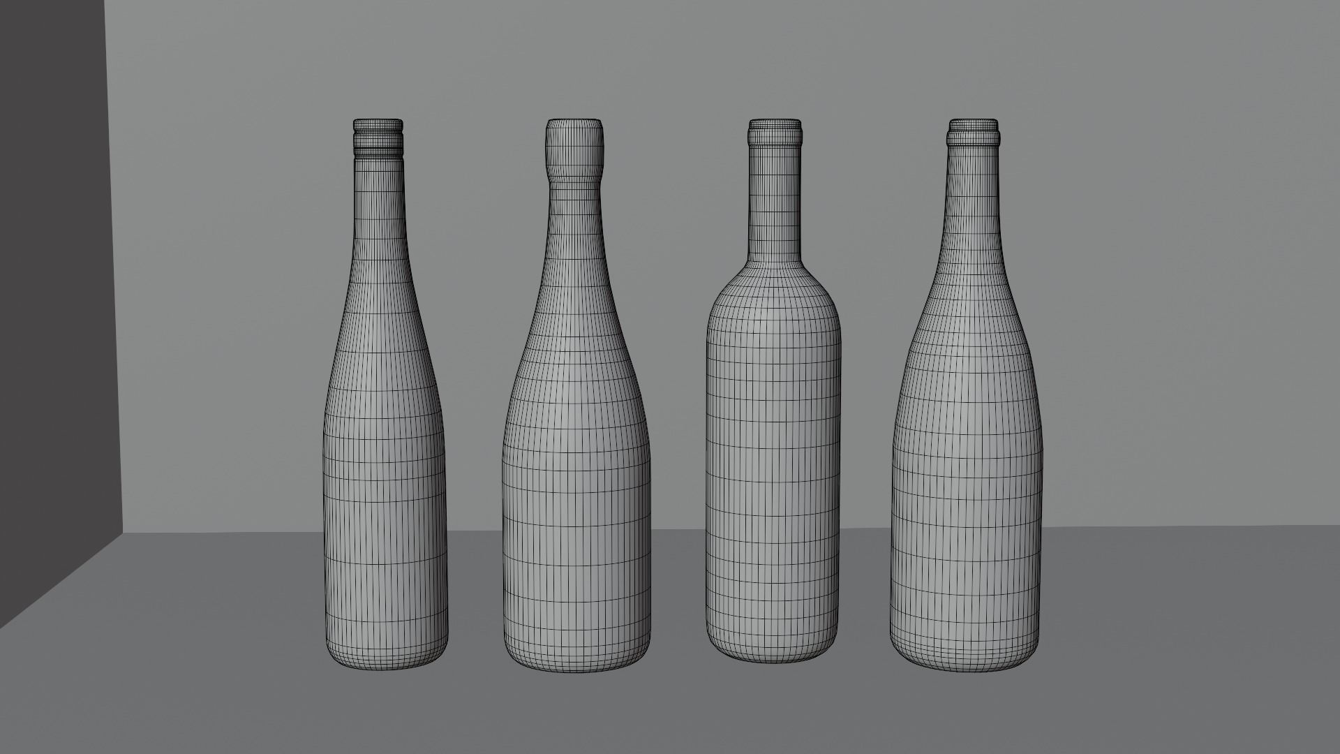Wine Bottles 3D model_4