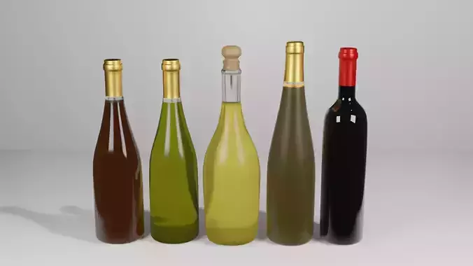Bottles group of wine