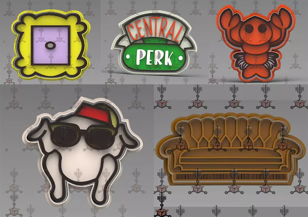 SET COOKIE CUTTER FRIENDS 3D print model_0