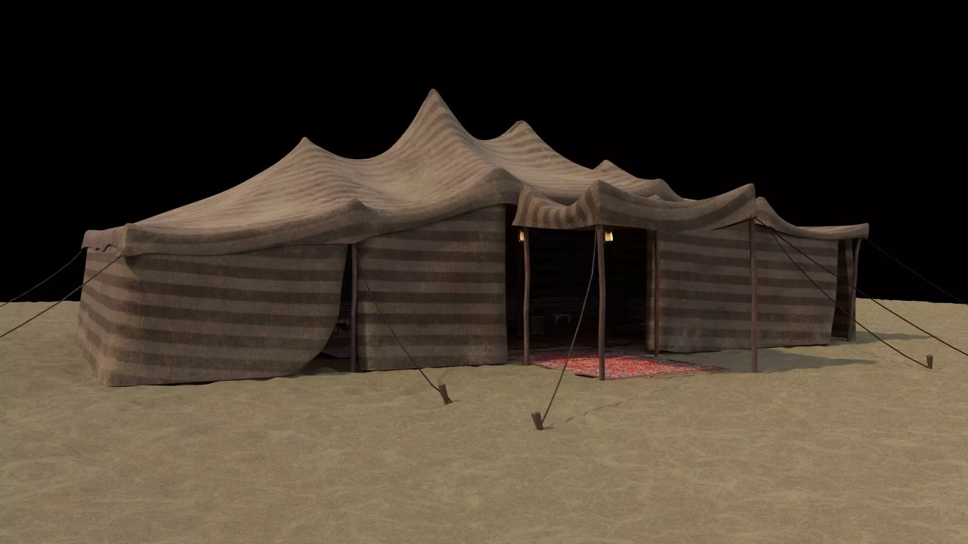 Arabian tent  3D model_0