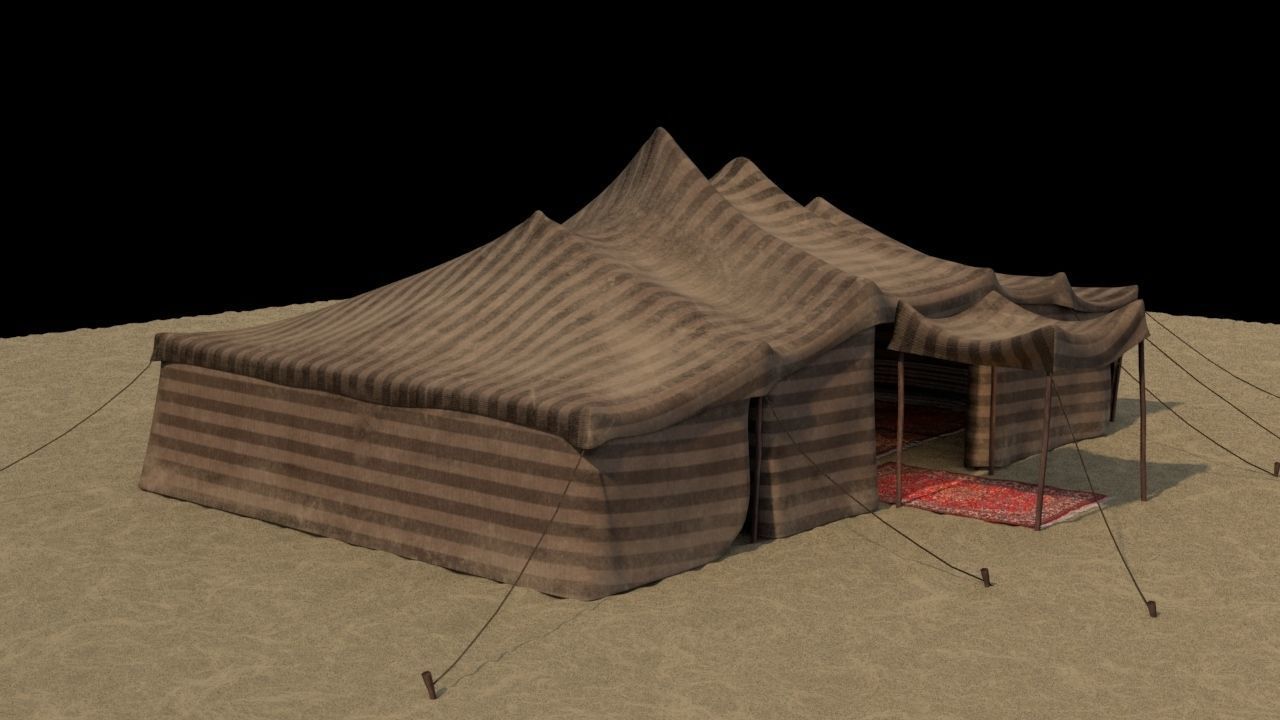 Arabian tent  3D model_3