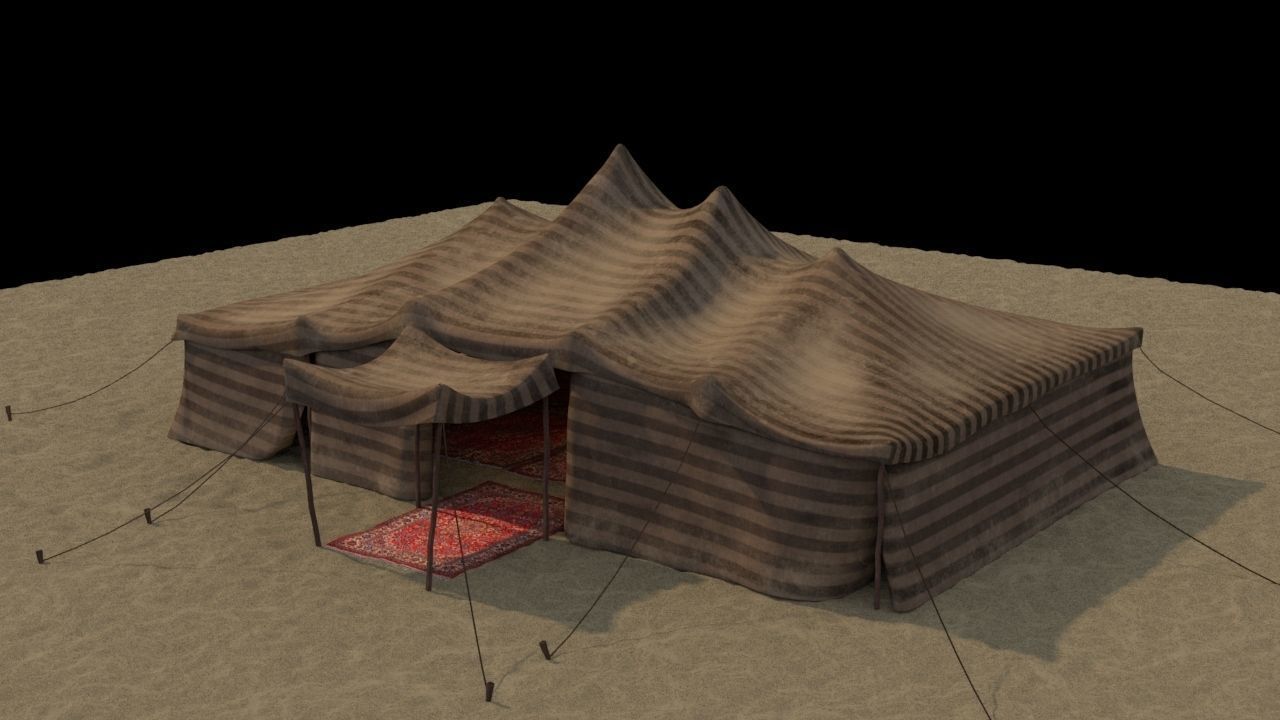 Arabian tent  3D model_4