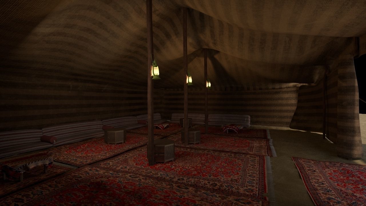 Arabian tent  3D model_7