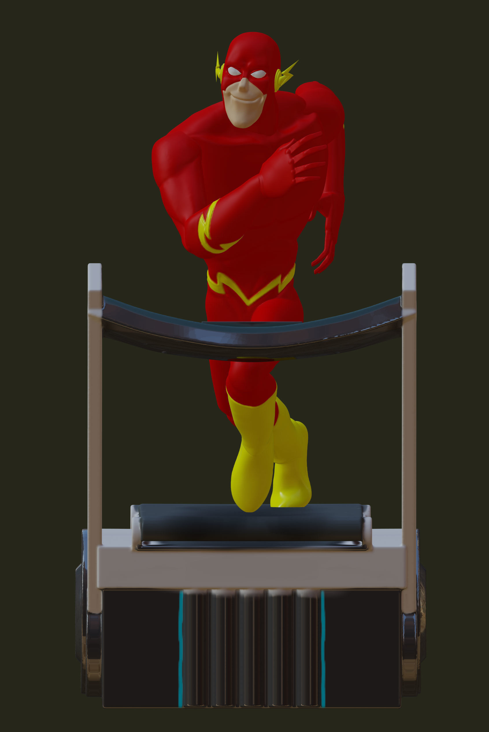 The Flash justice league unlimited with Cosmic Treadmill 3D print model_10