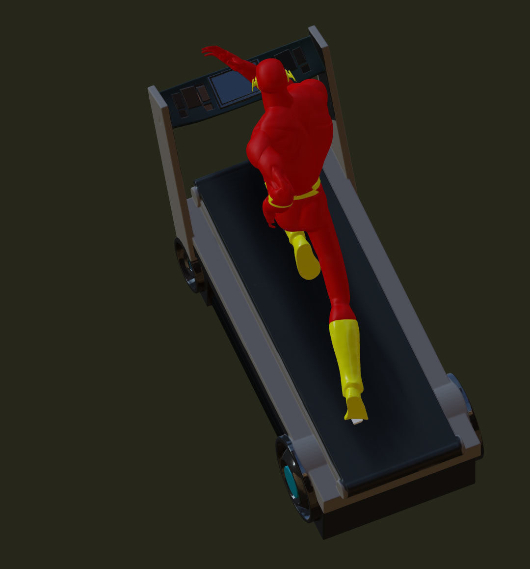 The Flash justice league unlimited with Cosmic Treadmill 3D print model_8