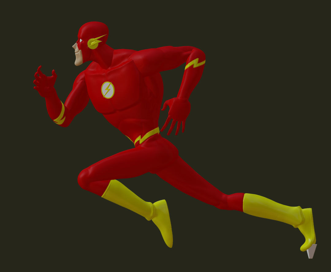 The Flash justice league unlimited with Cosmic Treadmill 3D print model_1