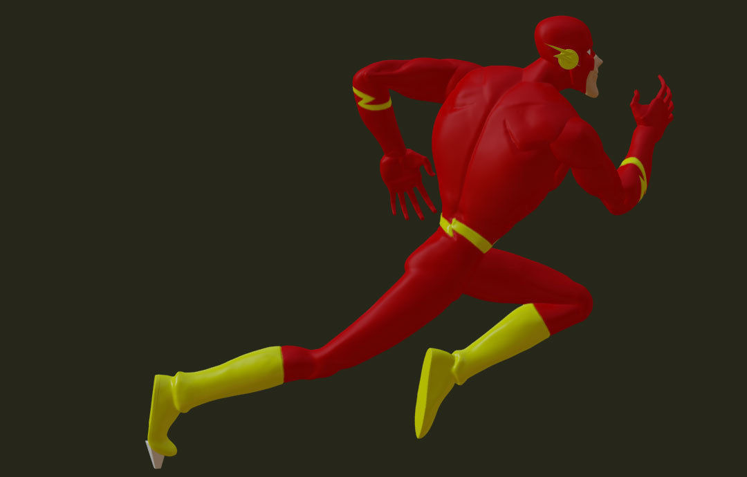 The Flash justice league unlimited with Cosmic Treadmill 3D print model_2