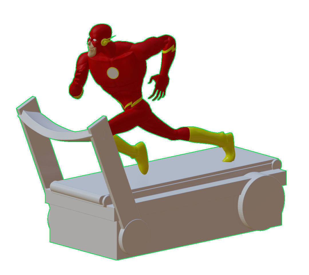 The Flash justice league unlimited with Cosmic Treadmill 3D print model_14