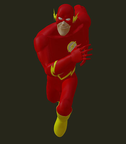 The Flash justice league unlimited with Cosmic Treadmill 3D print model