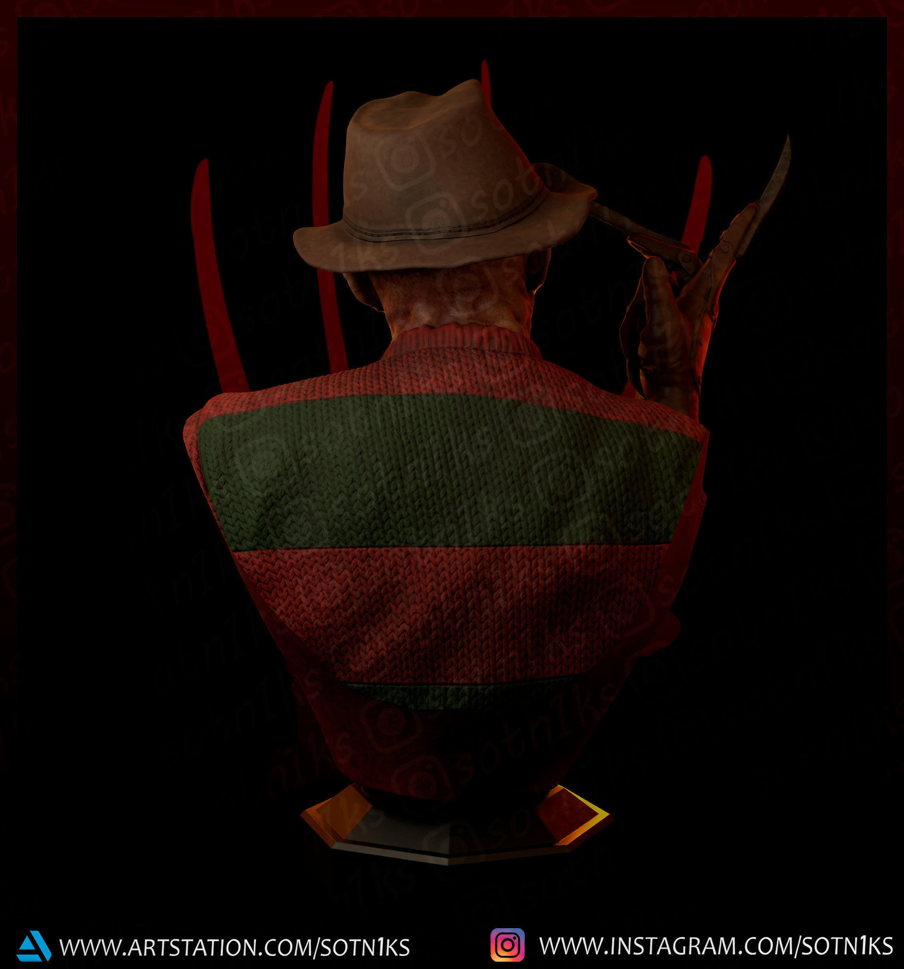 Freddy Krueger  3D print model_4