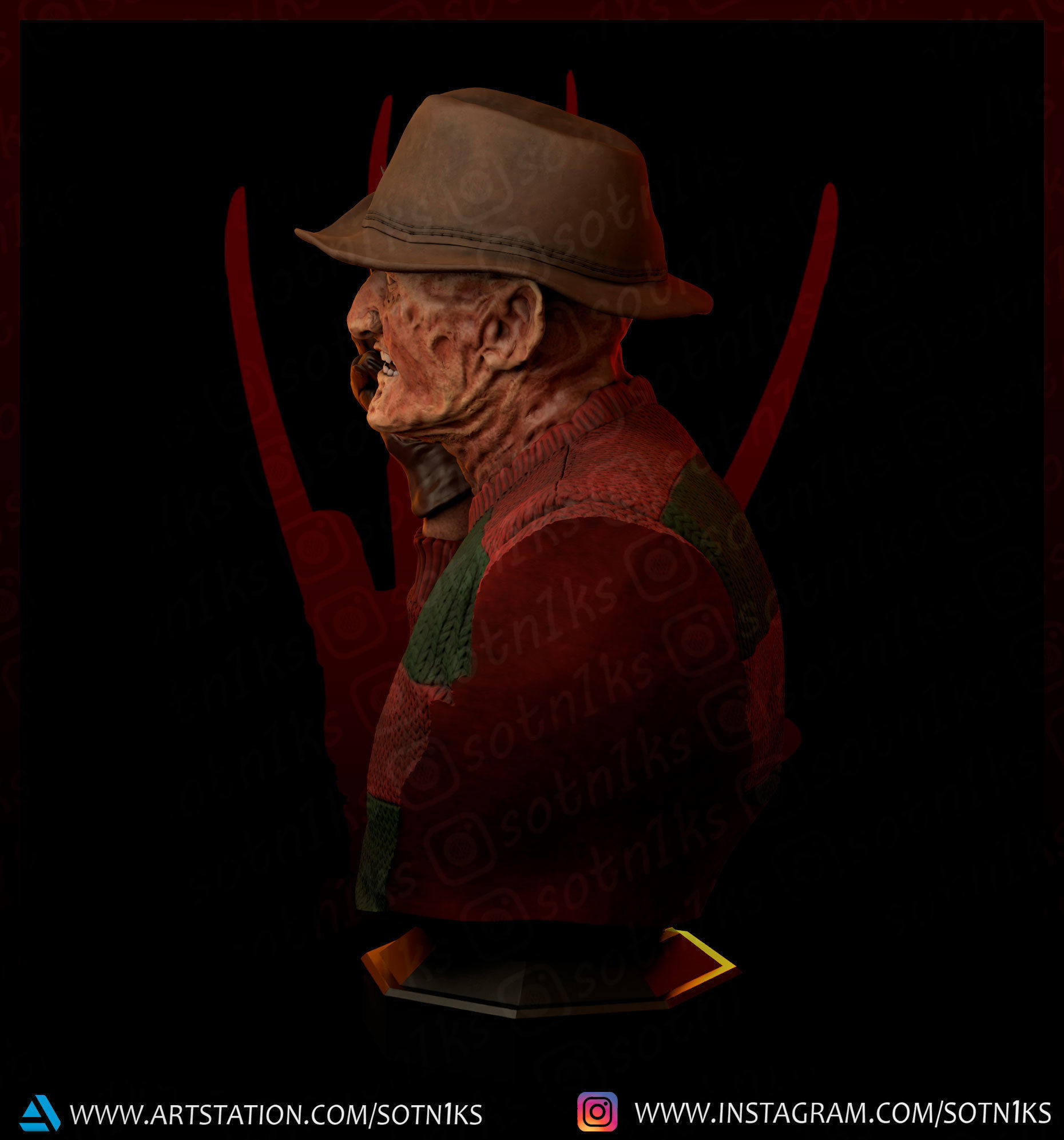 Freddy Krueger  3D print model_6