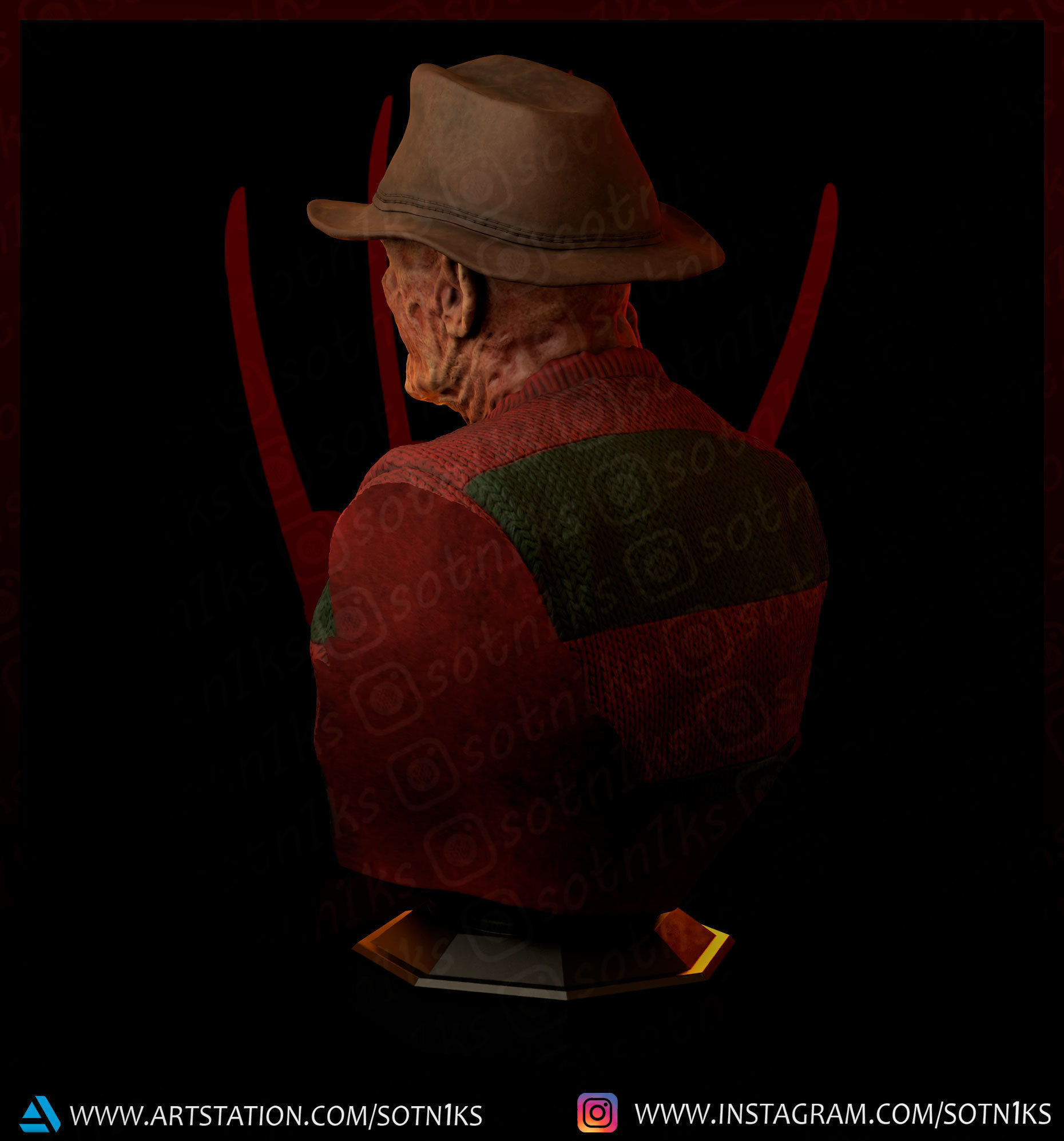 Freddy Krueger  3D print model_5