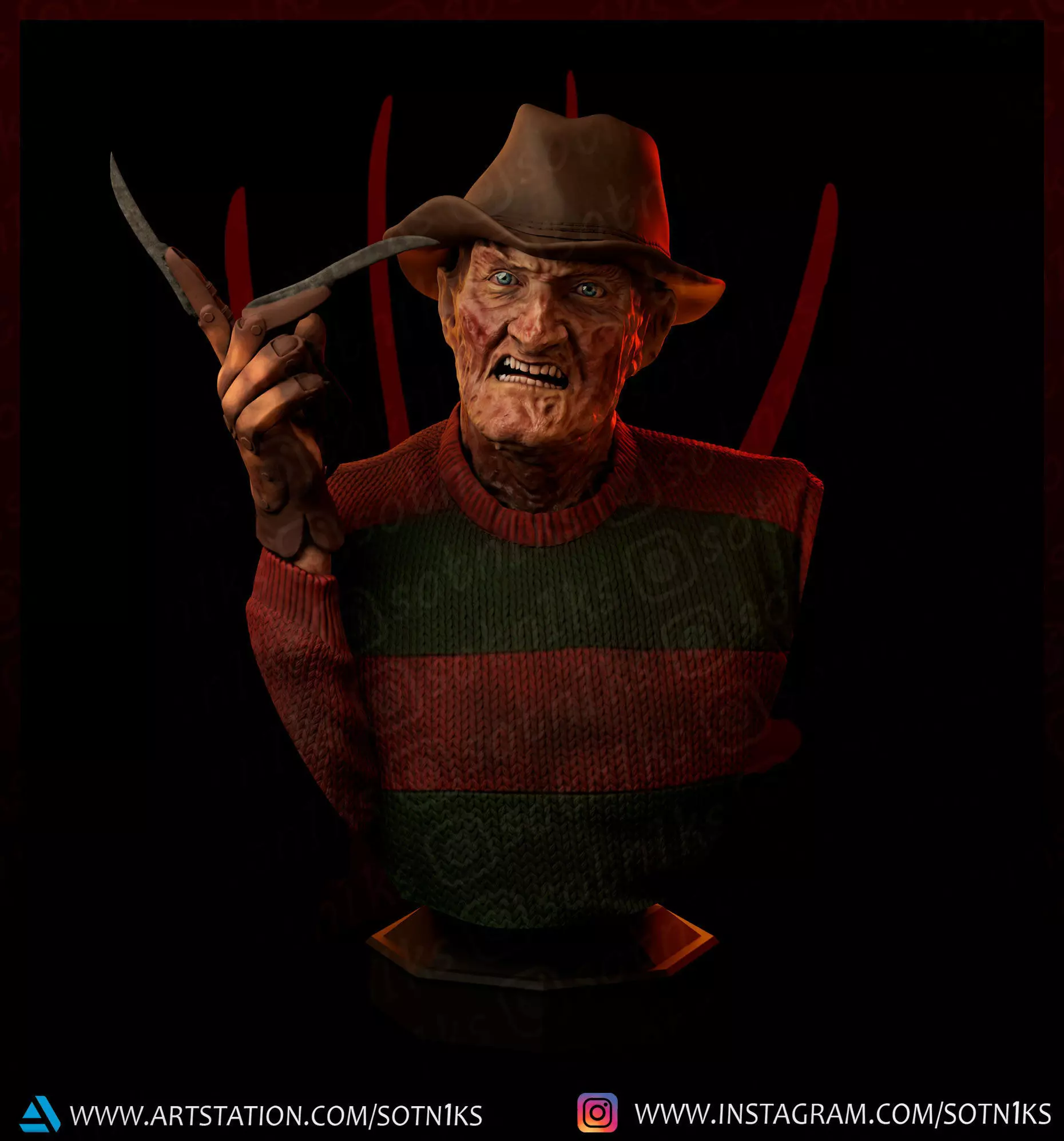 Freddy Krueger  3D print model_0