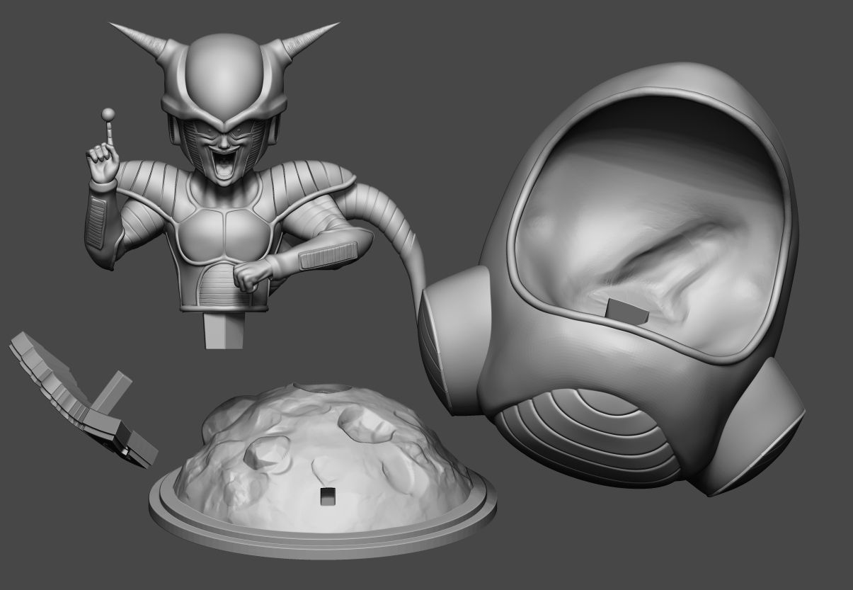 Freeza destroying the planet Vegeta 3D print model_3