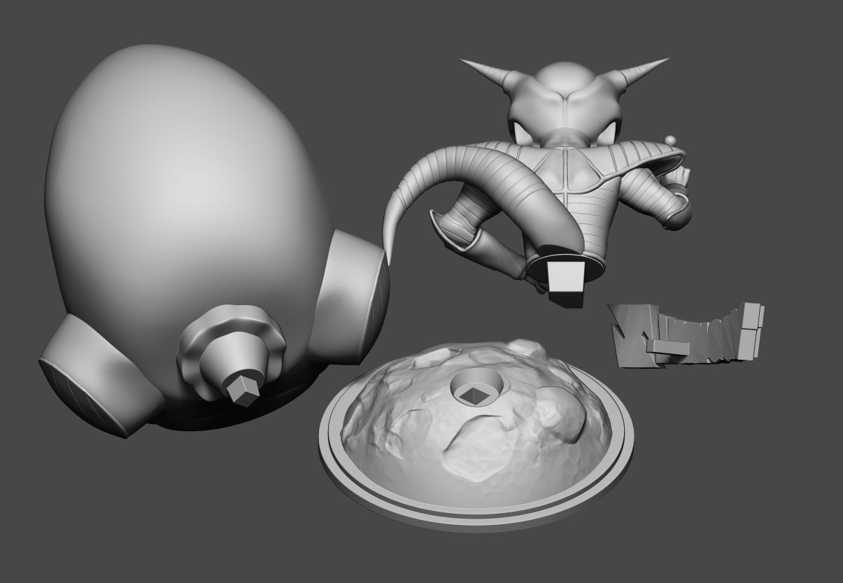 Freeza destroying the planet Vegeta 3D print model_4