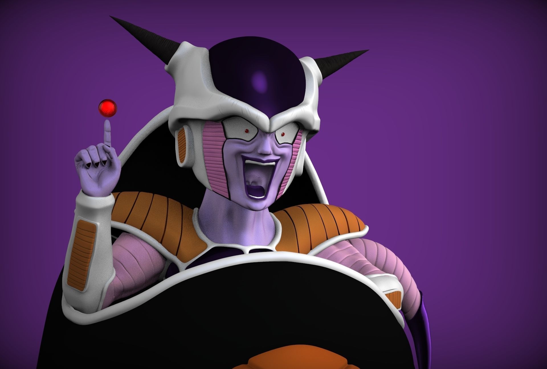 Freeza destroying the planet Vegeta 3D print model_1
