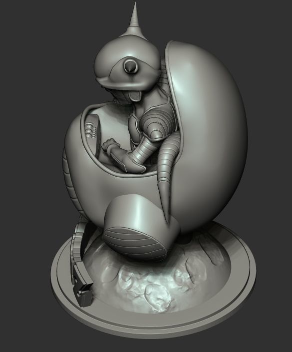 Freeza destroying the planet Vegeta 3D print model_6