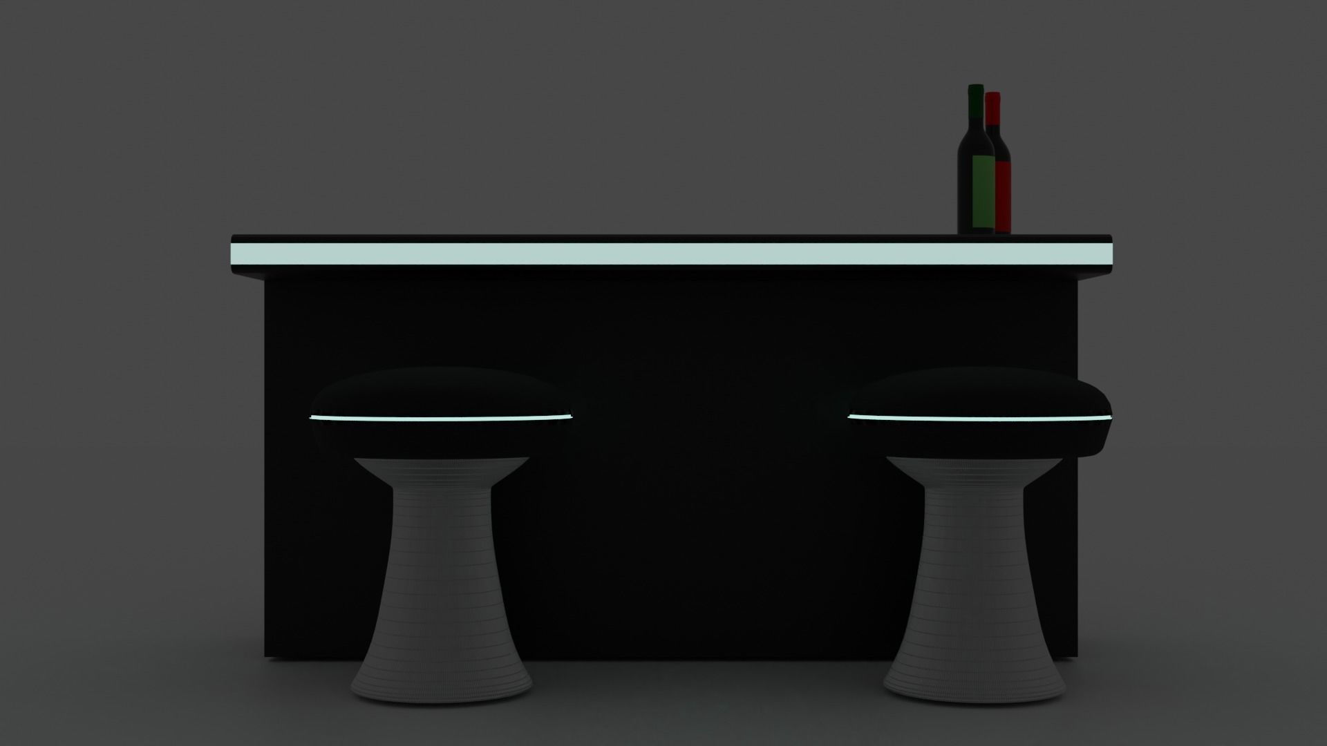 Modern Bar- wine Cabinet 3D model_6