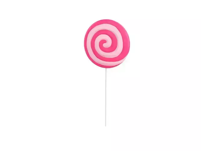 Lollipop needle Low-poly 3D model