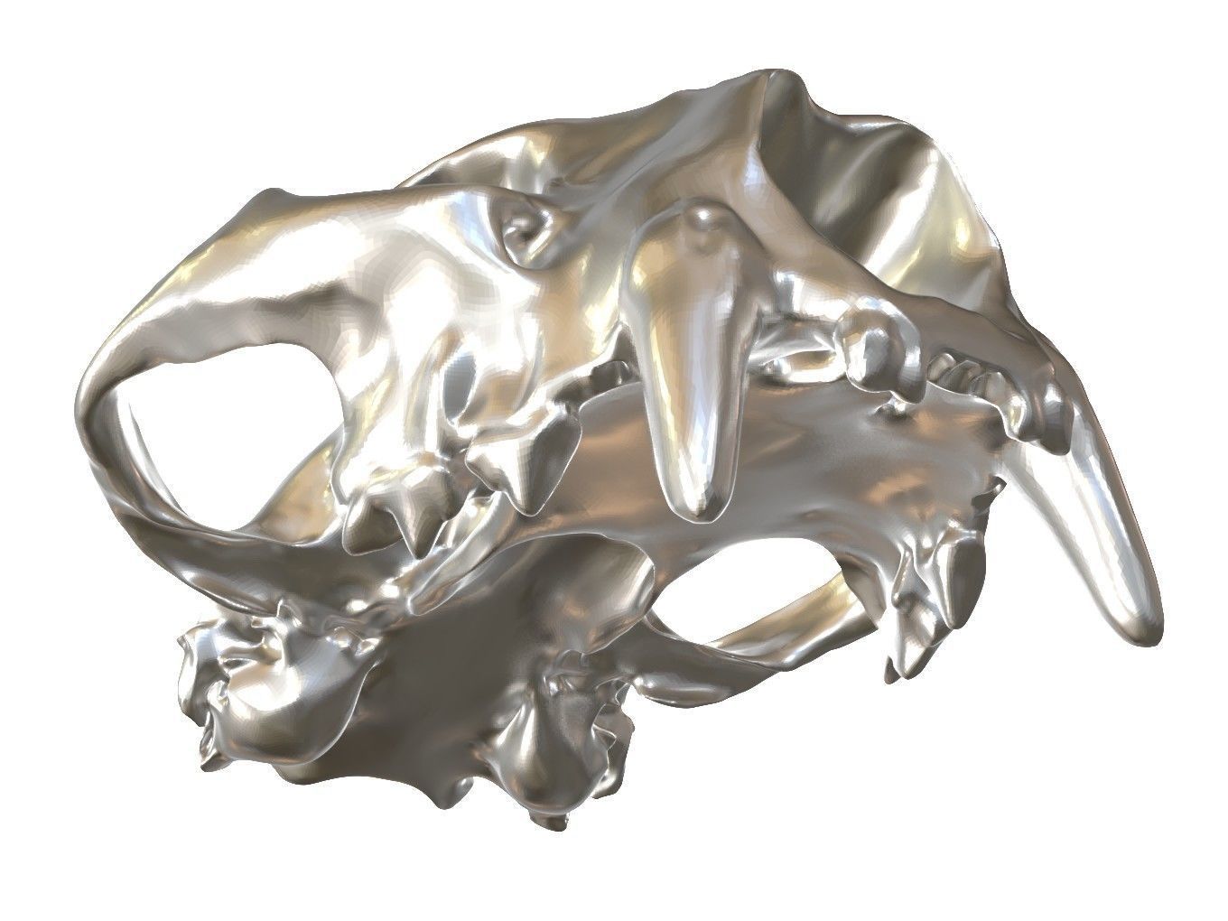 Cranium Lion Charm 3D print model_9