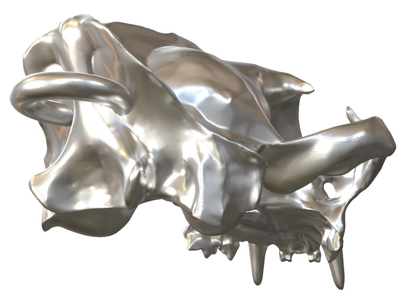 Cranium Lion Charm 3D print model_6